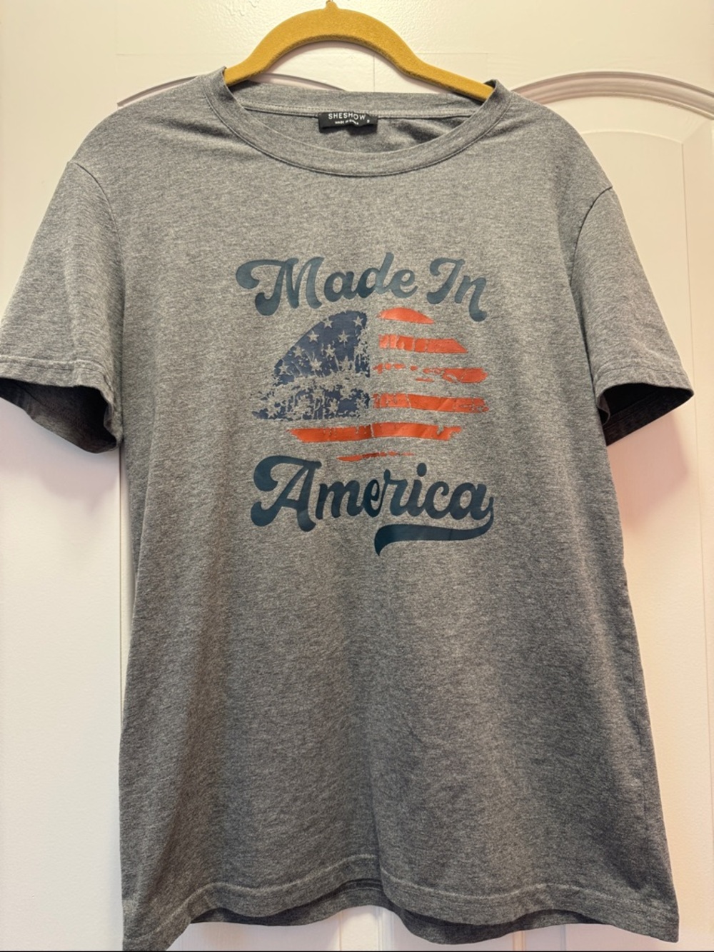 Made In America Short Sleeve Graphic Tee - Gray